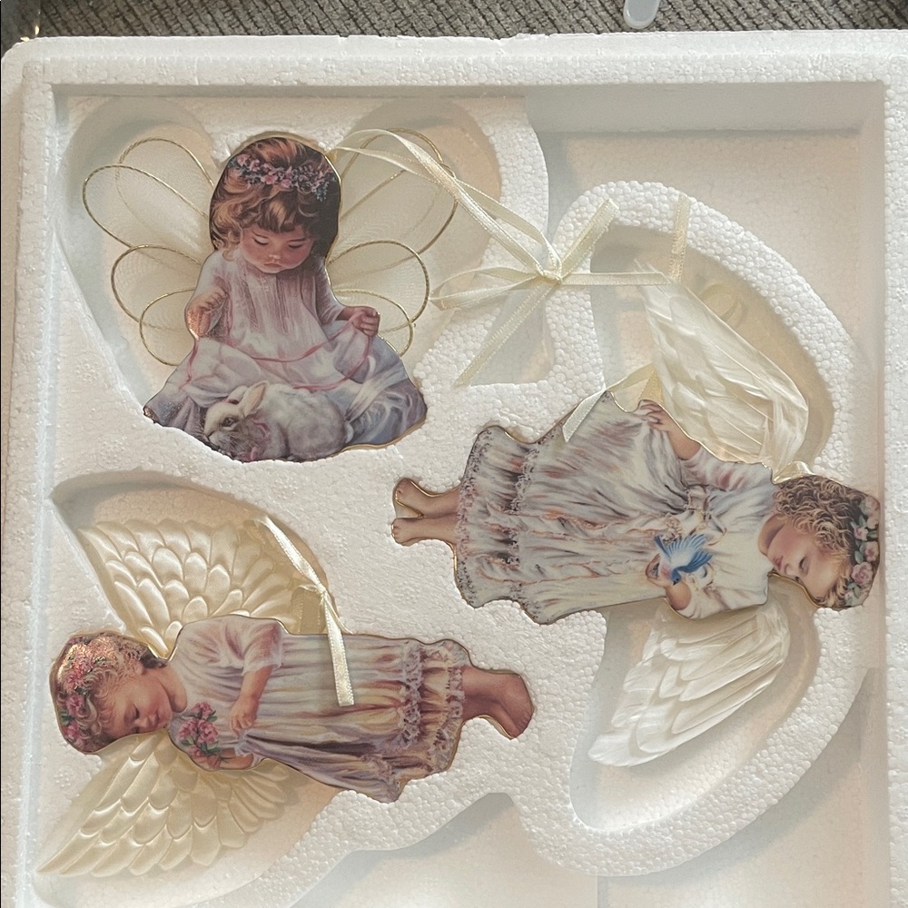 The Bradford Exchange Angel Ornaments - Cream and White - Picture 1 of 2